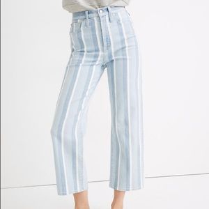 Madewell Slim Wide-Leg Jeans in Dion Stripe